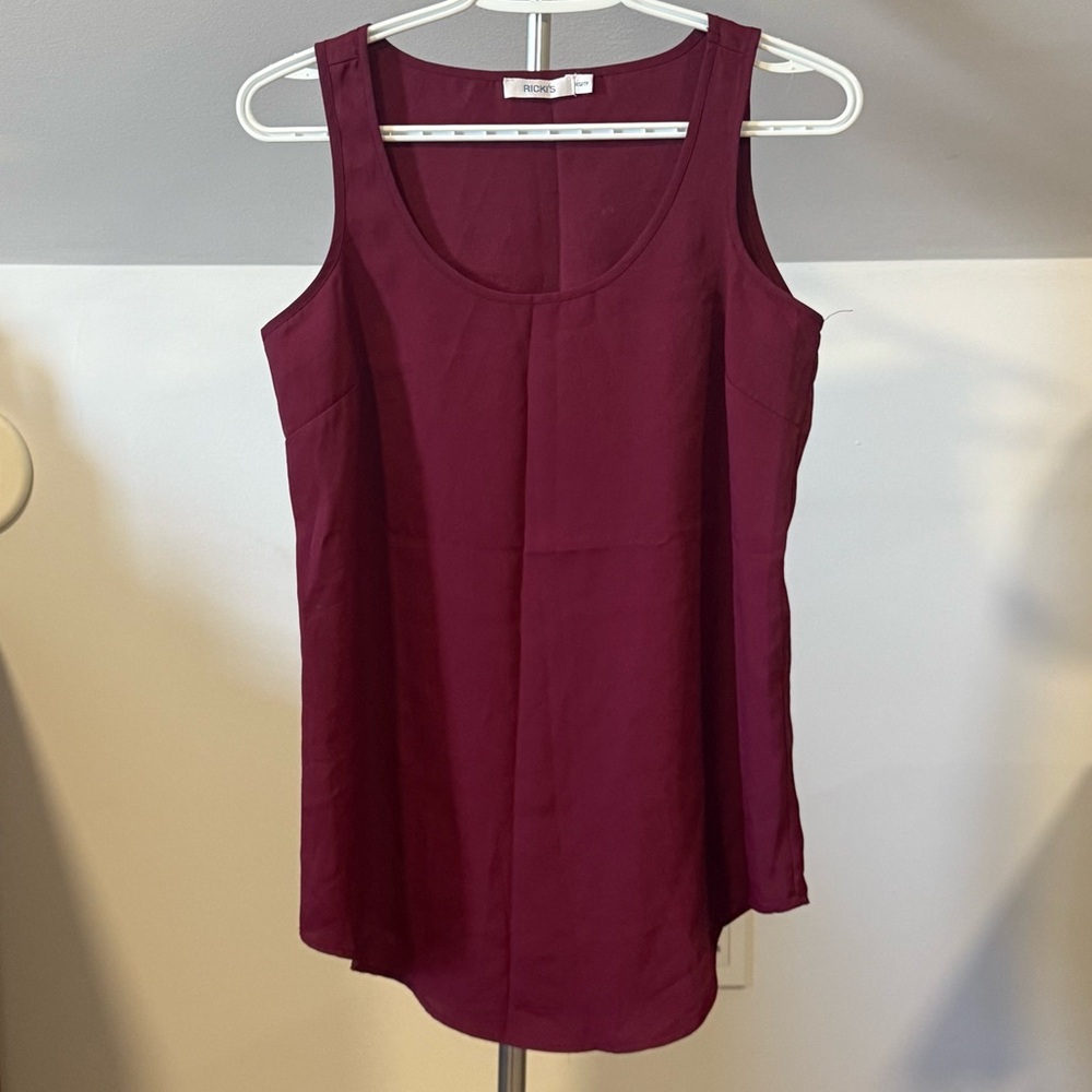 Ricki's Tank Top Deep Wine Red